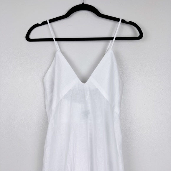 J. Crew Cross Back Beach Dress Linen Cotton Blend White Size L NWT - Picture 5 of 9
